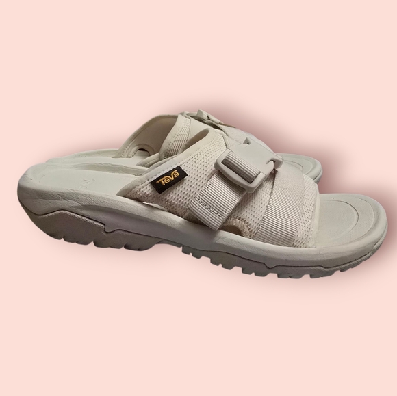 Teva Hurricane Verge Slide Sandal Cream Strappy Women's 10 - Picture 1 of 4